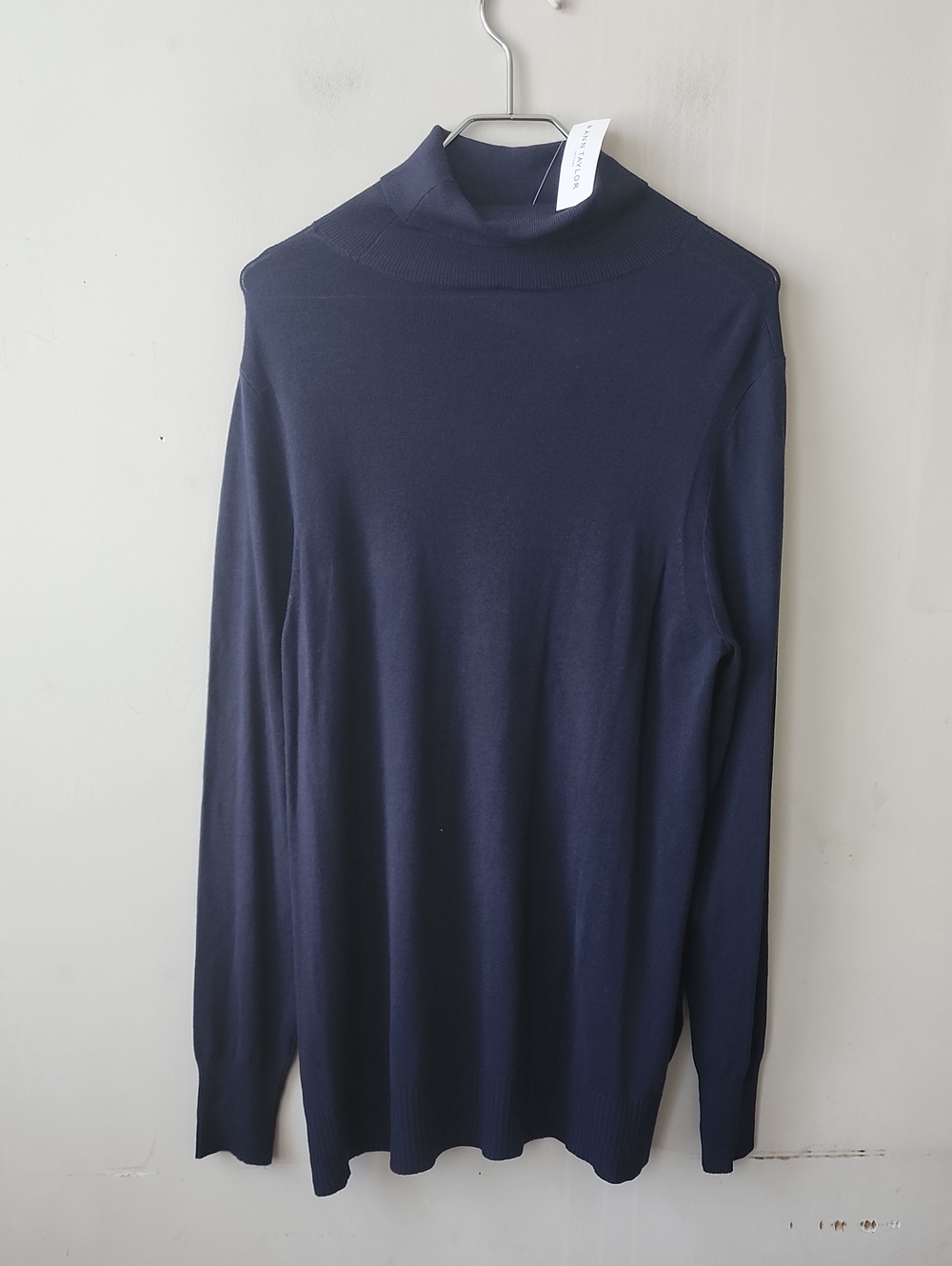 Ann Taylor Navy Mock Neck Sweater